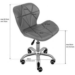 SPETLEK Cushioned Computer Desk Office Chair Chrome with Legs in Brown - Size: 0.6m2 - thumbnail 5