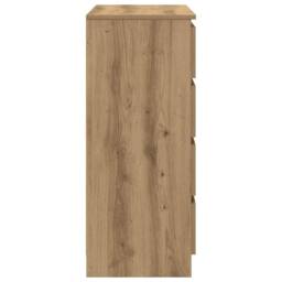 Berkfield Home Sideboard with Drawers Artisan Oak 71x35x84 cm Engineered Wood in Brown - Size: 71 x 35 x 84 cm - thumbnail 7