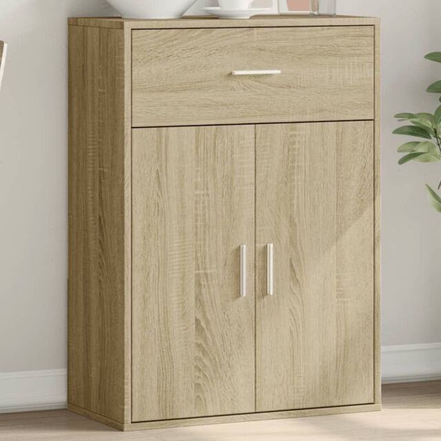 Berkfield Home Sideboard Sonoma Oak 60x30x84 cm Engineered Wood in Brown - Size: 60 x 30 x 84 cm - image 1