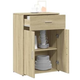 Berkfield Home Sideboard Sonoma Oak 60x30x84 cm Engineered Wood in Brown - Size: 60 x 30 x 84 cm - thumbnail 4