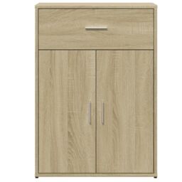 Berkfield Home Sideboard Sonoma Oak 60x30x84 cm Engineered Wood in Brown - Size: 60 x 30 x 84 cm - thumbnail 5