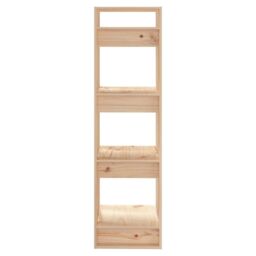 Berkfield Home Book Cabinet/Room Divider 41x35x125 cm Solid Wood Pine in Brown - Size: 41 x 35 x 125 cm - thumbnail 4
