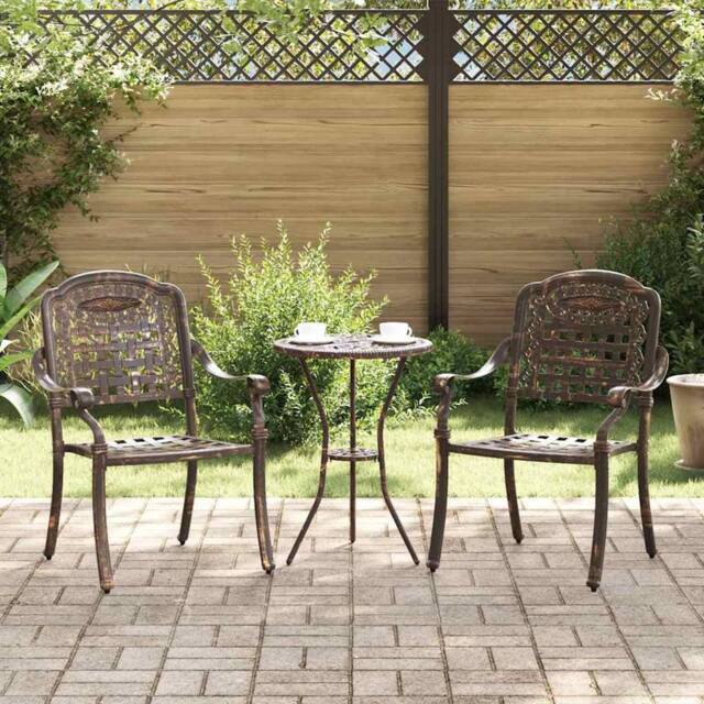 Berkfield Home Garden Chairs 2 pcs Bronze Cast Aluminium - image 1