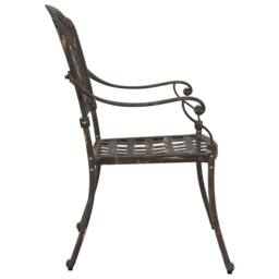 Berkfield Home Garden Chairs 2 pcs Bronze Cast Aluminium - thumbnail 5