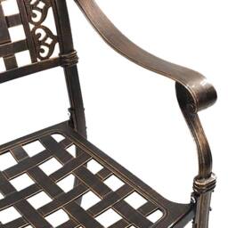 Berkfield Home Garden Chairs 2 pcs Bronze Cast Aluminium - thumbnail 8