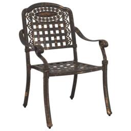 Berkfield Home Garden Chairs 2 pcs Bronze Cast Aluminium - thumbnail 3