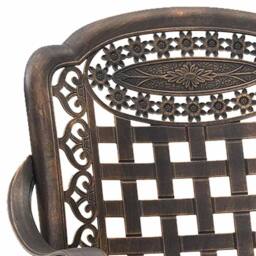 Berkfield Home Garden Chairs 2 pcs Bronze Cast Aluminium - thumbnail 7