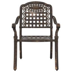 Berkfield Home Garden Chairs 2 pcs Bronze Cast Aluminium - thumbnail 4