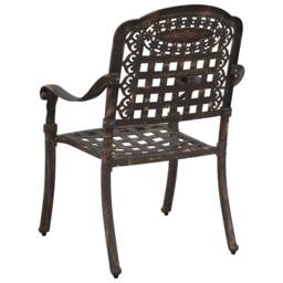 Berkfield Home Garden Chairs 2 pcs Bronze Cast Aluminium - thumbnail 6