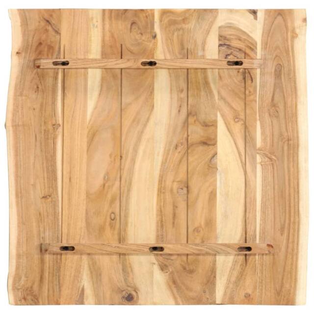 Berkfield Home Table Top Solid Acacia Wood 58x(50-60)x2.5 cm in Brown - image 1