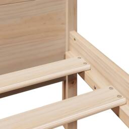 Berkfield Home Bed Frame without Mattress 160x200 cm Solid Wood Pine in Natural - thumbnail 7