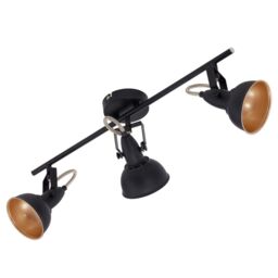 BRILONER Black Gold 3xE14 40W Requires Bulb Ceiling Light - thumbnail 8