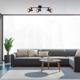 BRILONER Black Gold 3xE14 40W Requires Bulb Ceiling Light - thumbnail 4