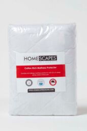Homescapes Quilted Mattress Protector in White - Size: Super King - thumbnail 6