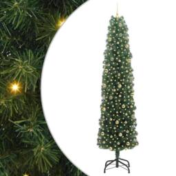 Berkfield Home Artificial Christmas Tree with 300 LEDs with Stand Green 240 cm - thumbnail 2