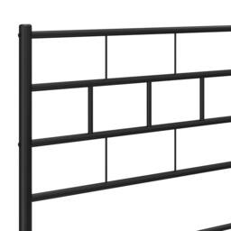 Berkfield Home Metal Bed Frame with Headboard & Footboard Black 193x203 cm - thumbnail 9