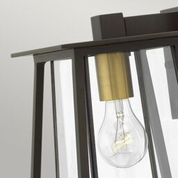 Netlighting Walker 1 Light Small Outdoor Wall Lantern Bronze IP44 E27 - thumbnail 4