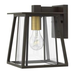 Netlighting Walker 1 Light Small Outdoor Wall Lantern Bronze IP44 E27 - thumbnail 1