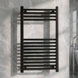 Balterley Round Straight Towel Radiator, 800x500mm in Grey - thumbnail 6