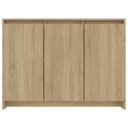 Berkfield Home Sideboard Sonoma Oak 102x33x75 cm Engineered Wood in Beige - Size: 102 x 33 x 75 cm - thumbnail 6