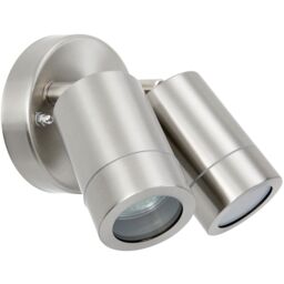 Loops Twin Light Adjustable Spotlight - 2 x 7W LED GU10 - Marine Grade Stainless Steel in Metallics - thumbnail 3