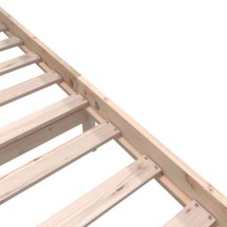 Berkfield Home Bed Frame Solid Wood Pine 160x200 cm in Light Tan - thumbnail 7