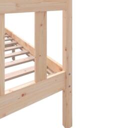 Berkfield Home Bed Frame Solid Wood Pine 160x200 cm in Light Tan - thumbnail 6