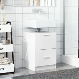 Berkfield Home Sink Cabinet White 40x37x59 cm Engineered Wood - Size: 40 x 37 x 59 cm - thumbnail 3