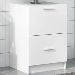Berkfield Home Sink Cabinet White 40x37x59 cm Engineered Wood - Size: 40 x 37 x 59 cm - thumbnail 1