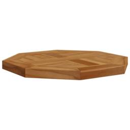 Berkfield Home Table Top 40x40x2.5 cm Octagonal Solid Wood Teak in Brown - thumbnail 4