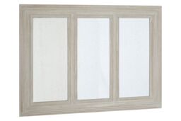 Orsina 3 Section Ash Wood Frame Wall Mirror, Luxurious Triptych Wall Mirror, Weathered Gold Finish 3-Panel Mirror in Natural - thumbnail 2