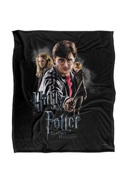 Harry Potter Deathly Hollows Cast Silky Touch Super Soft Throw Blanket 152 X 127 cm in White - image 1