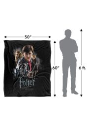 Harry Potter Deathly Hollows Cast Silky Touch Super Soft Throw Blanket 152 X 127 cm in White - thumbnail 5
