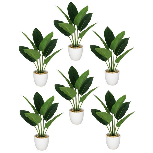 Leaf Artificial Foliage Plant Potted Aureum 45cm Pack of 6 in Green - image 1