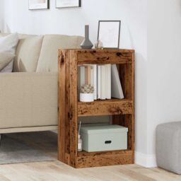 Berkfield Home Book Cabinet/Room Divider Old Wood 40x30x72 cm in Brown - Size: 40 x 30 x 72 cm - thumbnail 3
