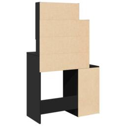 Berkfield Home Beautiful Dressing Table with Cabinet Black 80x35x132 cm - Size: 80 x 35 x 132 cm - thumbnail 7