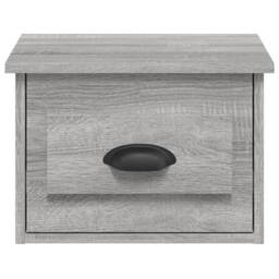 Berkfield Home Elegant Wall-mounted Bedside Cabinets 2 pcs Grey Sonoma 41.5x36x28cm - Size: 41.5x36x28 cm - thumbnail 7