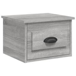 Berkfield Home Elegant Wall-mounted Bedside Cabinets 2 pcs Grey Sonoma 41.5x36x28cm - Size: 41.5x36x28 cm - thumbnail 5