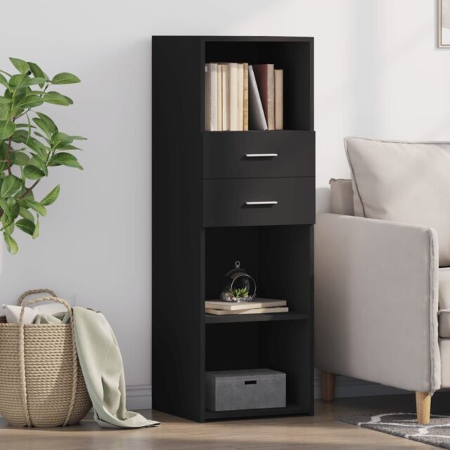 Berkfield Home Highboard Black 40x42.5x124 cm Engineered Wood - image 1