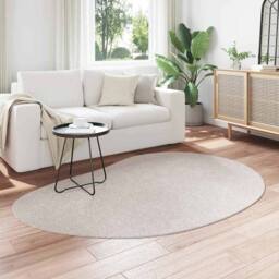 Berkfield Home Modern Area Rug Sand 140x200 cm Polyester Non-Slip in Beige - Size: Medium - thumbnail 1