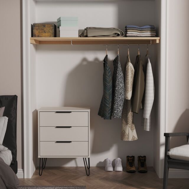 Ready Assembled 2 U Fuji 3 Drawer Chest (Ready Assembled) in Taupe - image 1