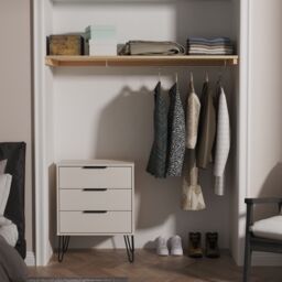 Ready Assembled 2 U Fuji 3 Drawer Chest (Ready Assembled) in Taupe - thumbnail 1