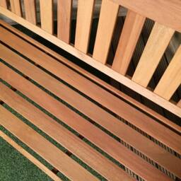 Samuel Alexander Cartmel 2 Seater Outdoor Wooden Garden Patio Bench in Brown - thumbnail 4