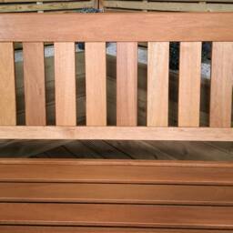 Samuel Alexander Cartmel 2 Seater Outdoor Wooden Garden Patio Bench in Brown - thumbnail 3