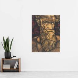 "Artery8 St Matthew Stained Glass Design Holst Wall Art Poster Print - Size: W18"" x H24""" - thumbnail 4