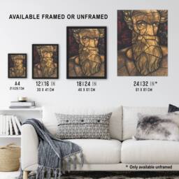 "Artery8 St Matthew Stained Glass Design Holst Wall Art Poster Print - Size: W18"" x H24""" - thumbnail 3