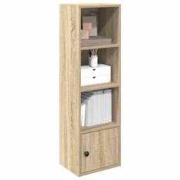 Berkfield Home Bookcase Sonoma Oak 31x24x102 cm Engineered Wood in Light Brown - Size: 31 x 24 x 102 cm - thumbnail 2