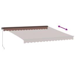 Berkfield Home Manual Retractable Awning Brown 400x300 cm - thumbnail 5