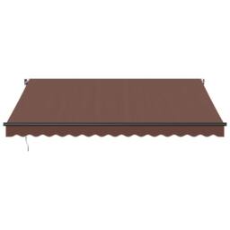Berkfield Home Manual Retractable Awning Brown 400x300 cm - thumbnail 3