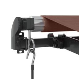 Berkfield Home Manual Retractable Awning Brown 400x300 cm - thumbnail 6